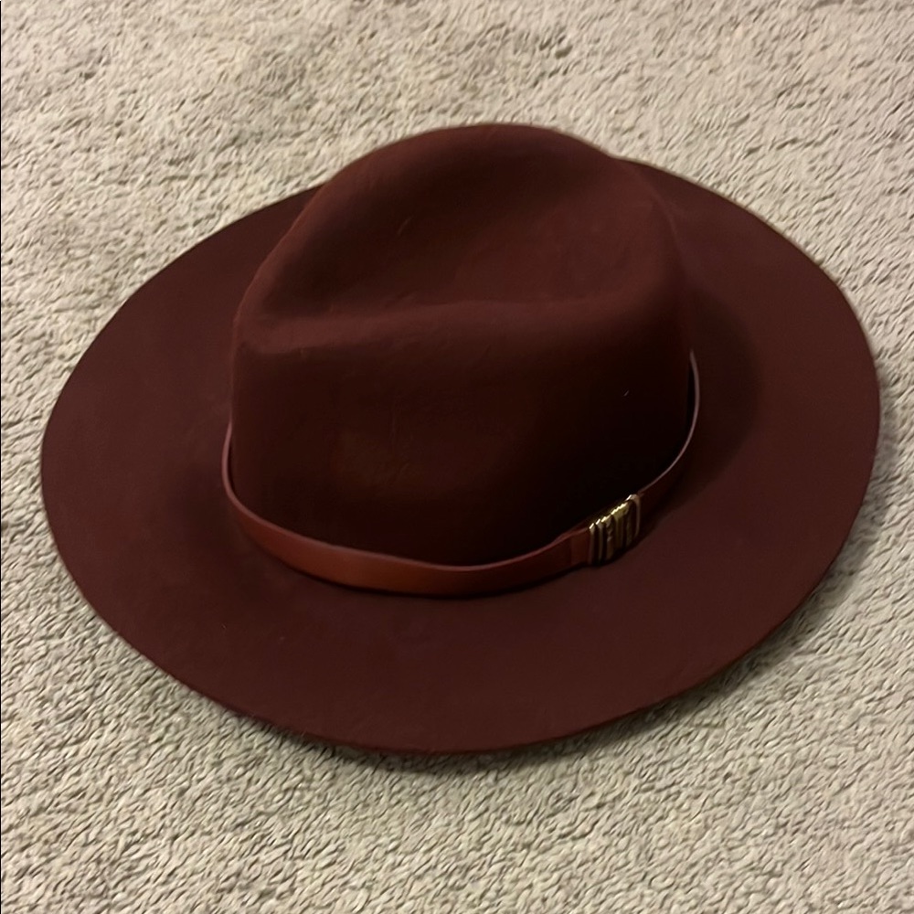 Brown Wide-Brimmed Hat